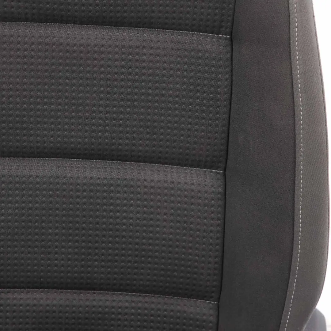 Volkswagen VW Touran MK1 2nd Row Right O/S Seat Cloth Black Grey Fabric