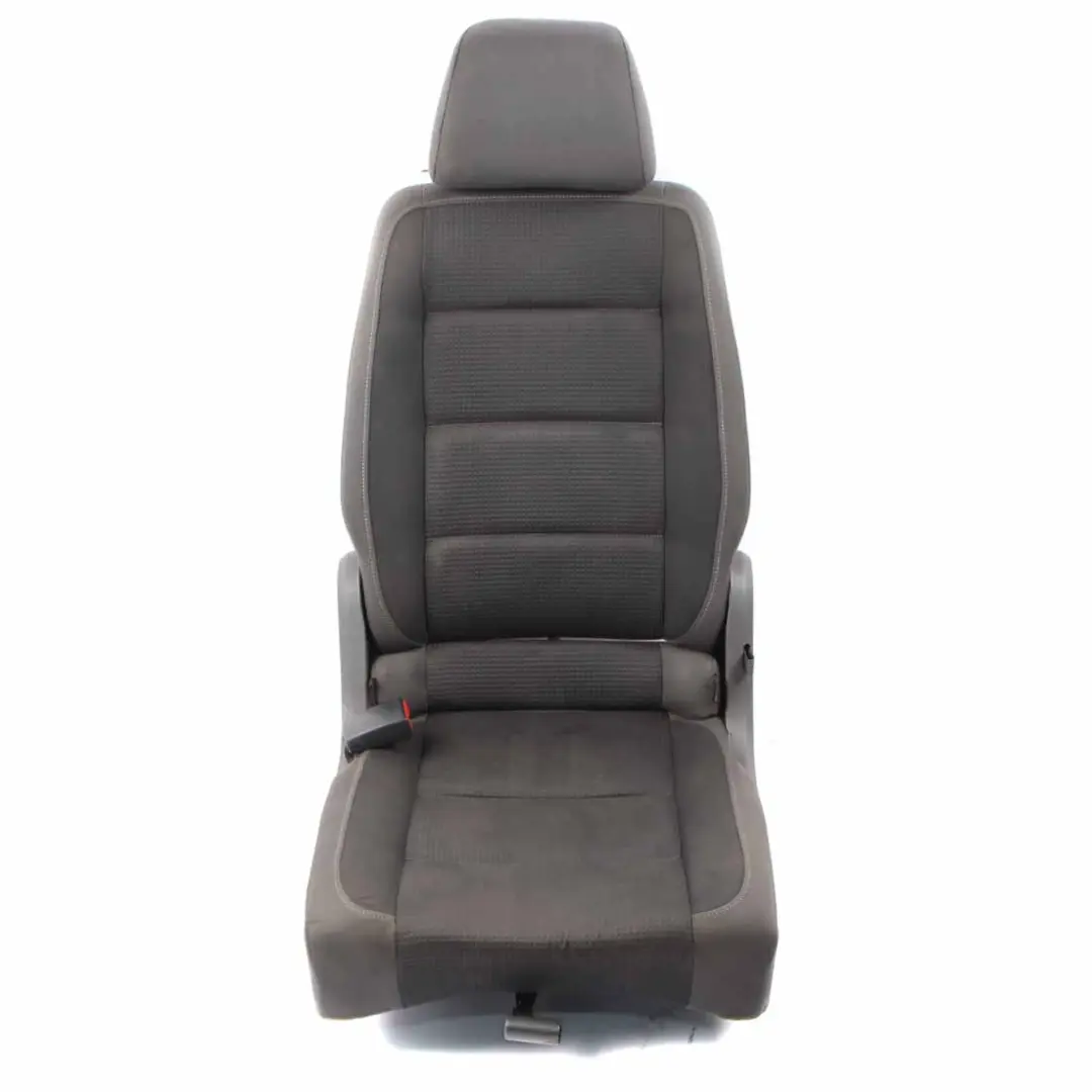 Volkswagen VW Touran MK1 2nd Row Left N/S Seat Cloth Black Grey Fabric