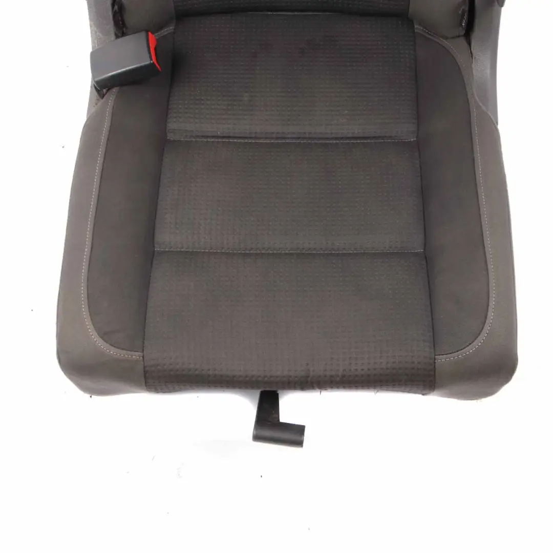 Volkswagen VW Touran MK1 2nd Row Left N/S Seat Cloth Black Grey Fabric