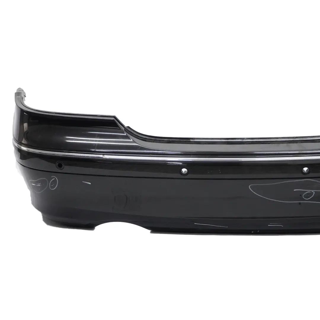 Mercedes W209 Rear Bumper Trim Panel Covering Obsidian Black Metallic - 197