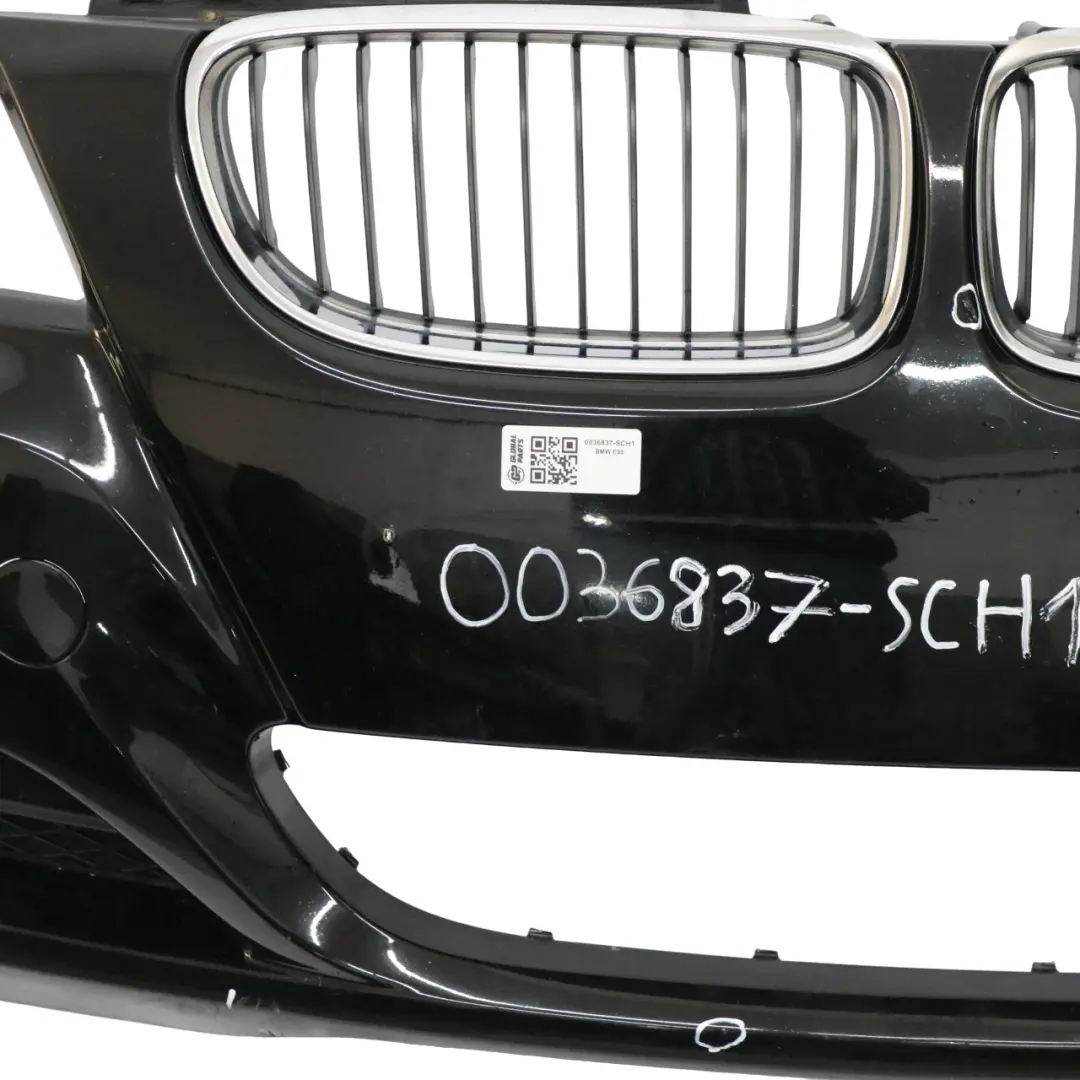 BMW E90 E91 LCI Zderzak Przedni Schwarz 2 Czarny - 668