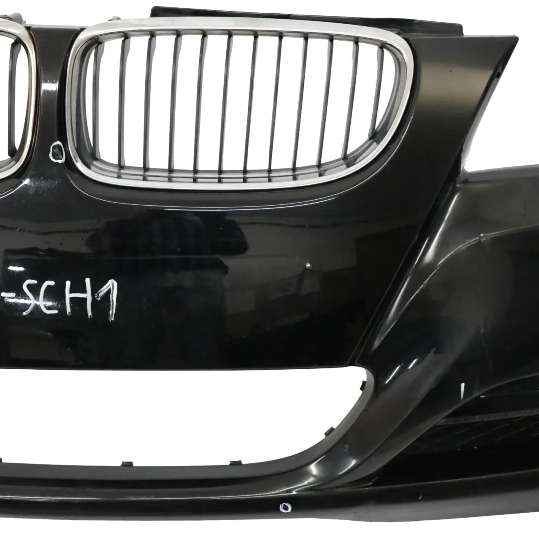 BMW E90 E91 LCI Zderzak Przedni Schwarz 2 Czarny - 668