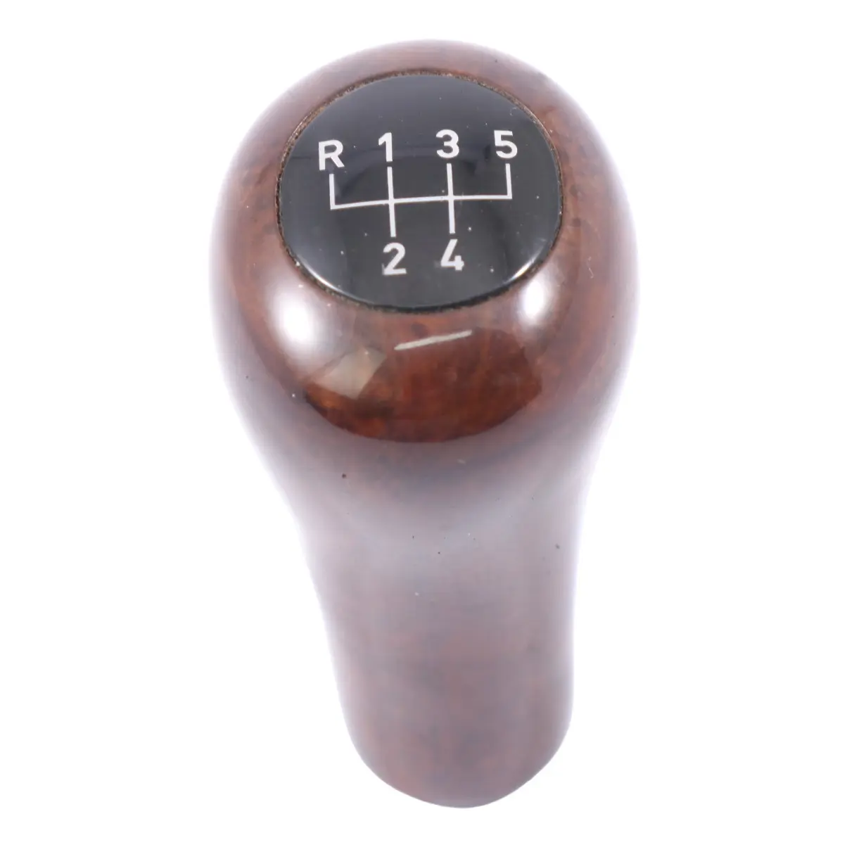 BMW E46 Leather 5 Speed Ring Gear Shift Knob Lever Wood Ahorn 1434716