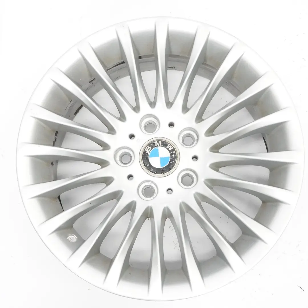 BMW E90 E91 Silberne Leichtmetallfelge 17" ET:34 8J Spider Speiche 187 6768969