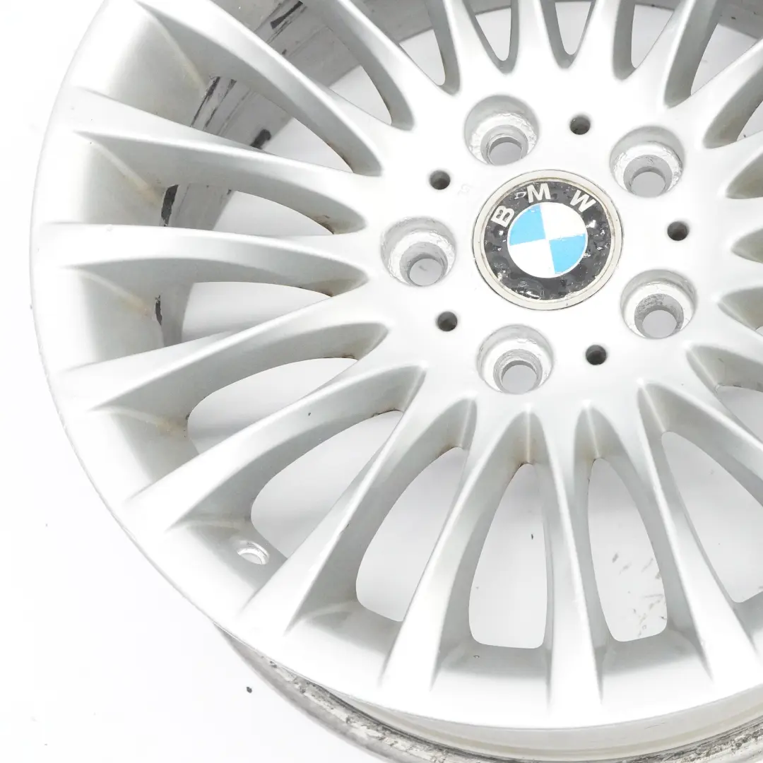 BMW E90 E91 Silberne Leichtmetallfelge 17" ET:34 8J Spider Speiche 187 6768969