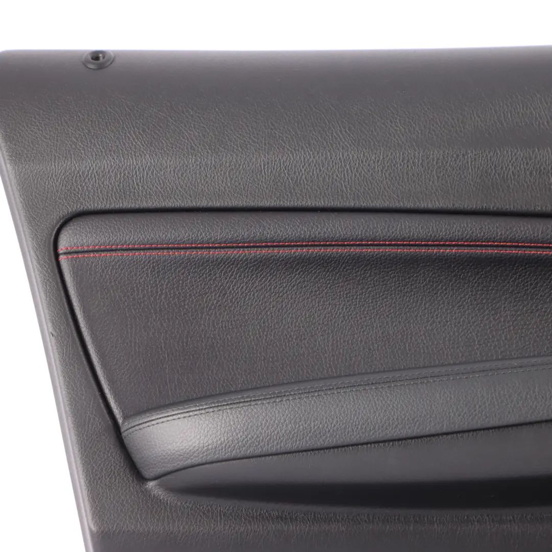 BMW F20 Front Left N/S Door Lining Card Leather Dakota Black Red Accent