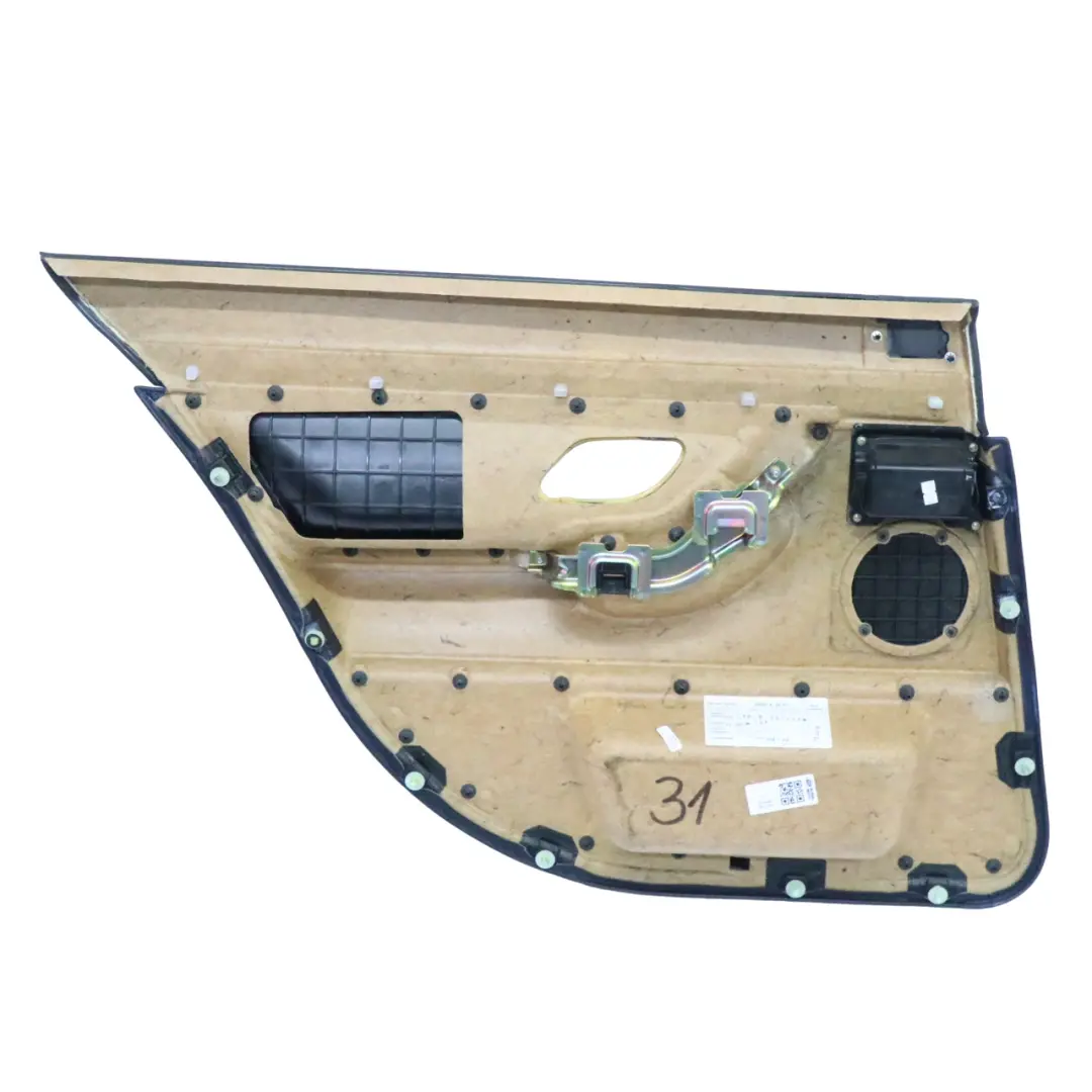 BMW E38 Türkarte hinten rechts Verkleidung Panel Abdeckung Leder Schwarz