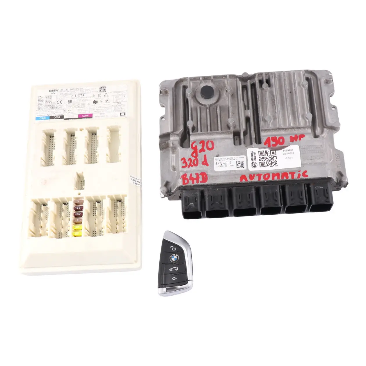 BMW G20 320d B47D 190HP Komputer Silnika ECU Kit DDE 8475468 Klucz BDC