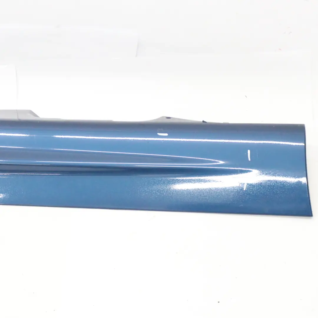 BMW E46 Right O/S Side Sill Skirt Kick Panel Topasblau Blue Metallic - 364