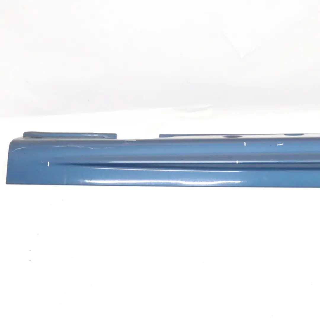 BMW E46 Right O/S Side Sill Skirt Kick Panel Topasblau Blue Metallic - 364