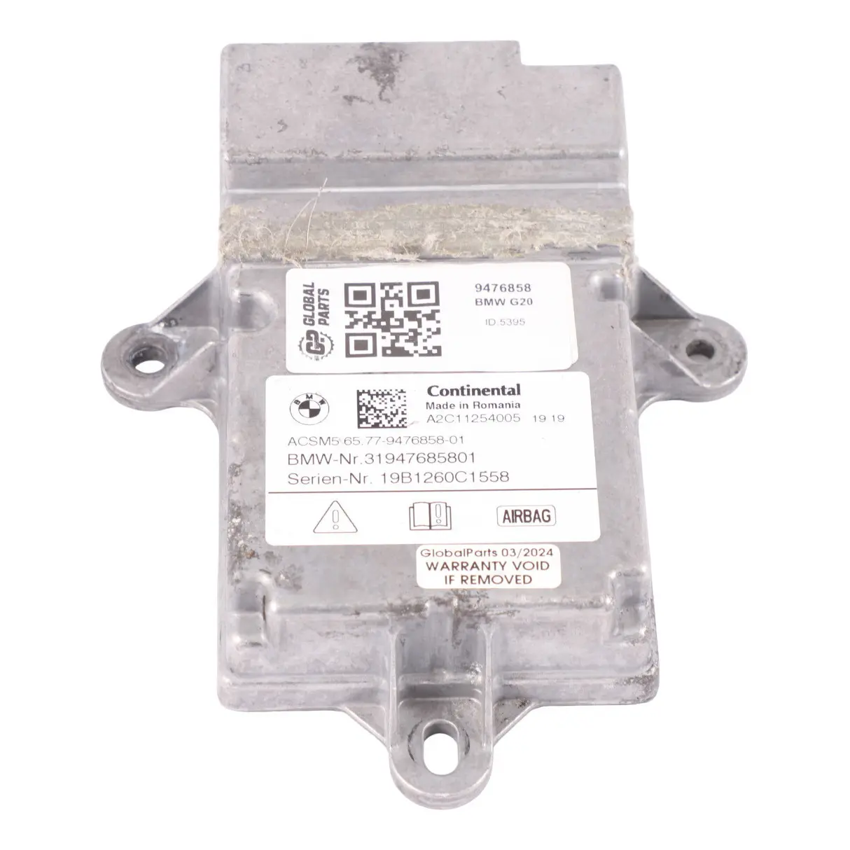 Módulo Airbag BMW G20 G21 SRS Unidad de Control Módulo ECU 9476858