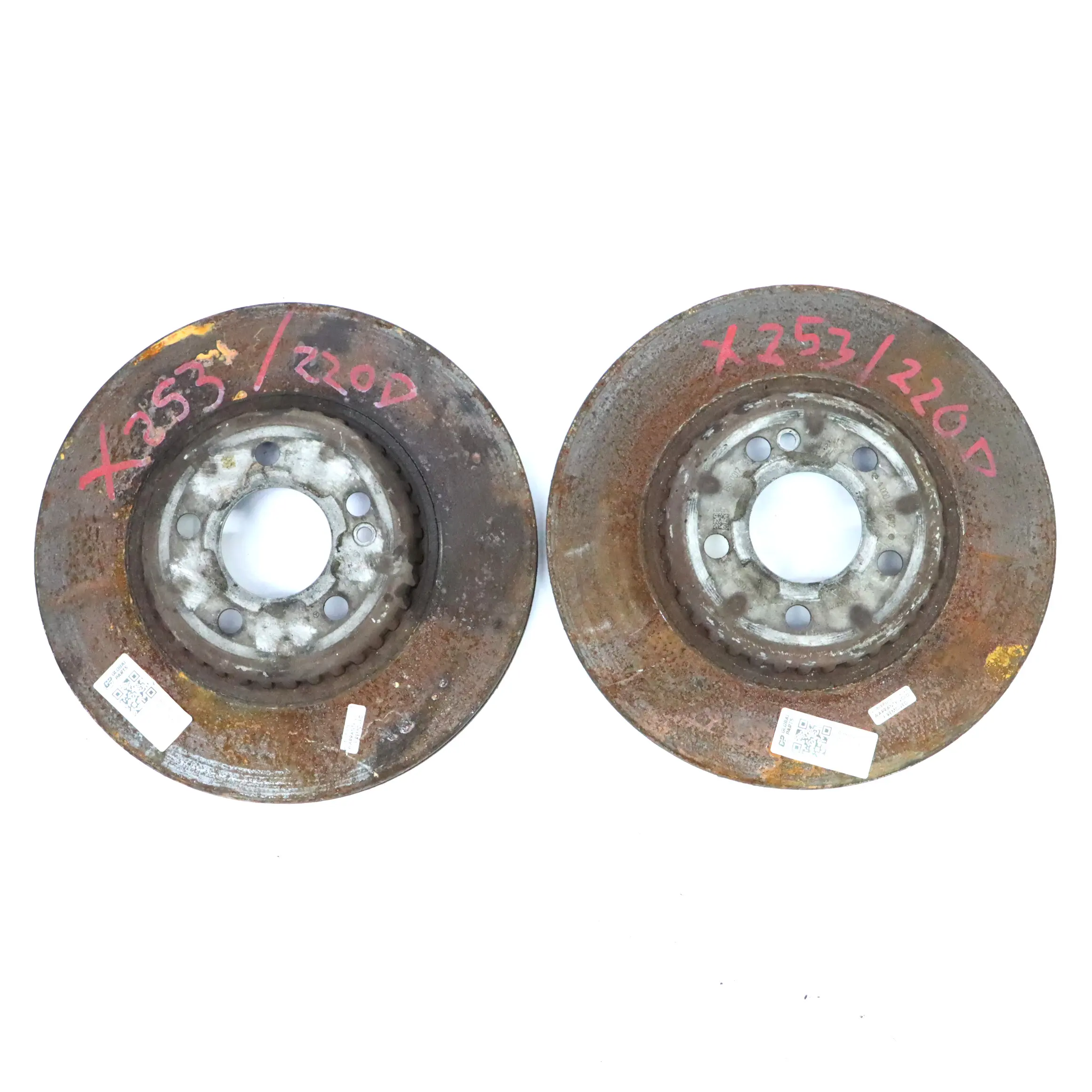 Disco freno Mercedes W205 Rueda Freno Trasero Izquierdo Derecho Set A0004230712