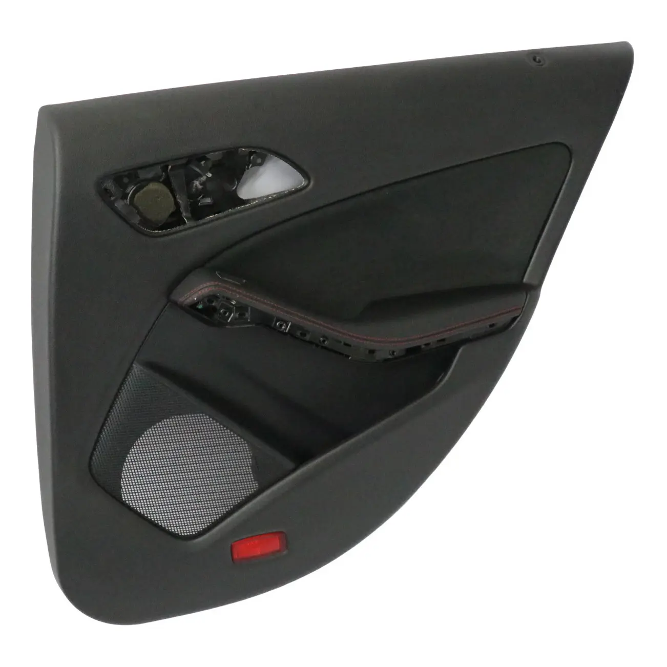 Mercedes C117 Door Card Rear Right O/S Lining Panel Leather Black Red Threads