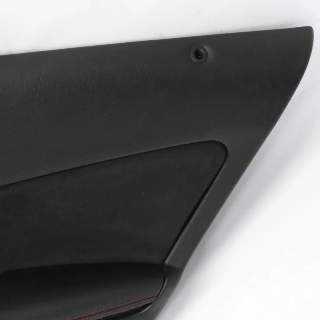 Mercedes C117 Door Card Rear Right O/S Lining Panel Leather Black Red Threads