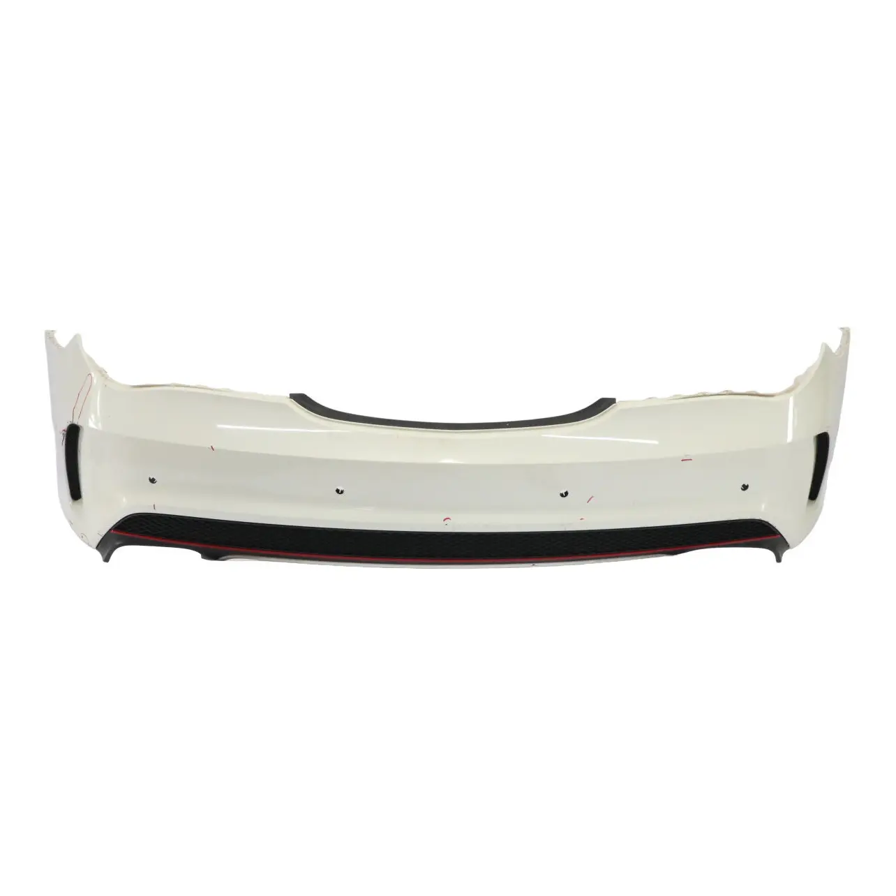 Mercedes C117 Rear Bumper Trim Panel AMG Calcite White - 650