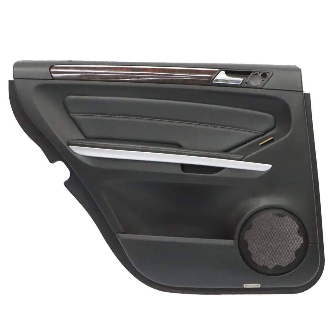 Mercedes GL X164 Tira decorativa puerta trasera izquierda Cuero negro plateado