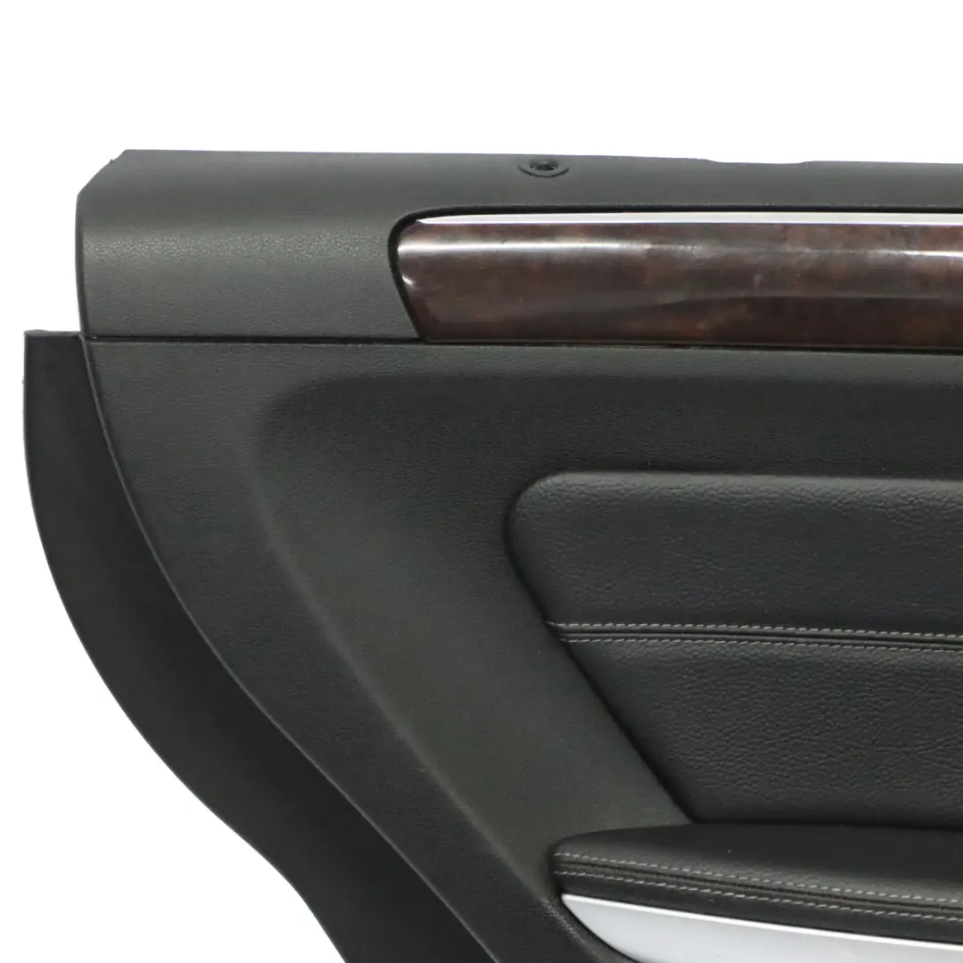 Mercedes GL X164 Tira decorativa puerta trasera izquierda Cuero negro plateado