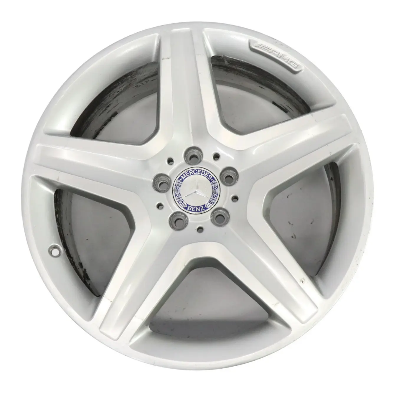 Mercedes ML W166 Silver AMG Alloy Wheel Rim 20" 5 Spoke 9J ET:57 A1664012002