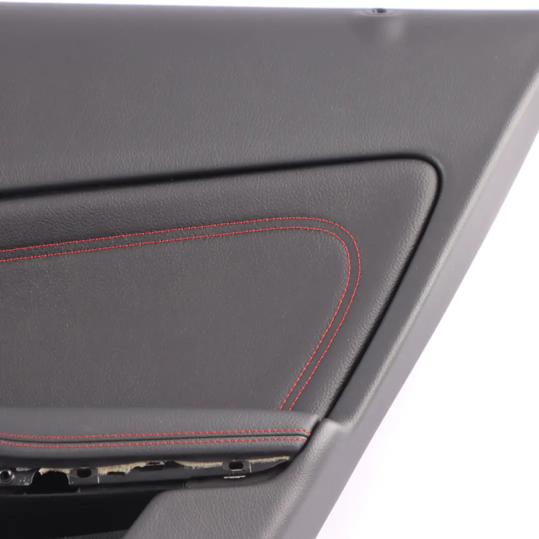 Mercedes W176 Door Card Rear Right O/S Trim Panel Cover Leather Red Thread