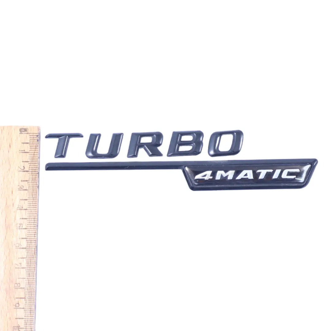 Emblema Guardabarros Mercedes W176 Lettering lateral izquierdo Logo Turbo 4Matic