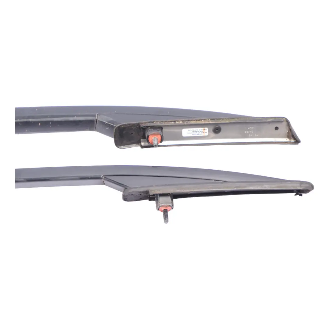 Mercedes S204 Roof Rail Strip Estate Left N/S Railing Rack Moulding Black Set