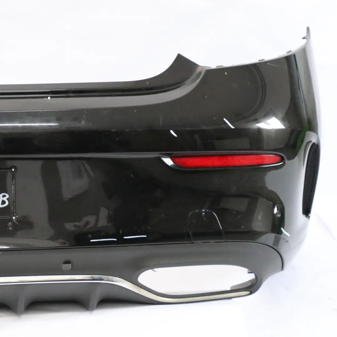 Mercedes C205 Bumper Rear Trim Panel Covering AMG Obsidian Black Metallic - 197