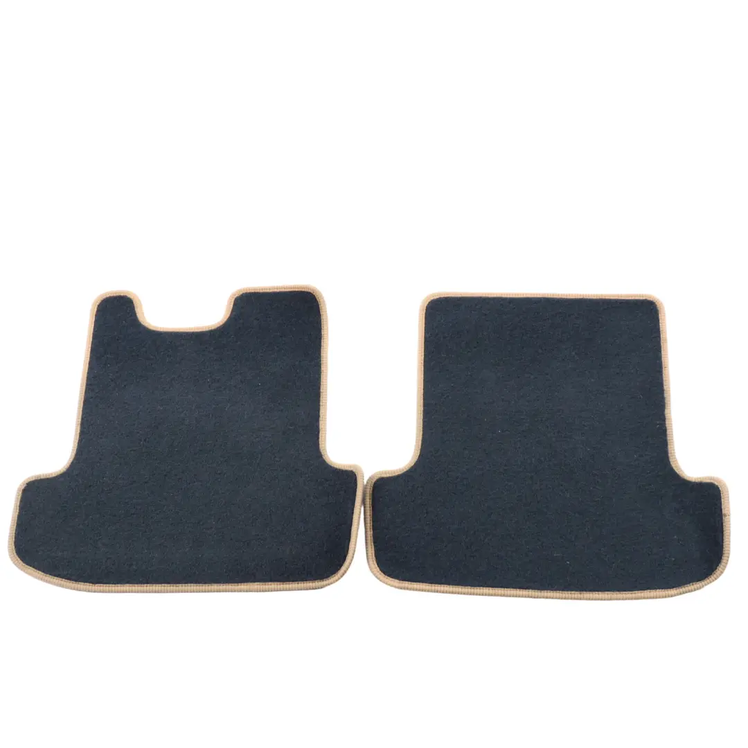 Mercedes C204 C207 Floor Mats Interior Front Rear Cover Black Beige Border Set