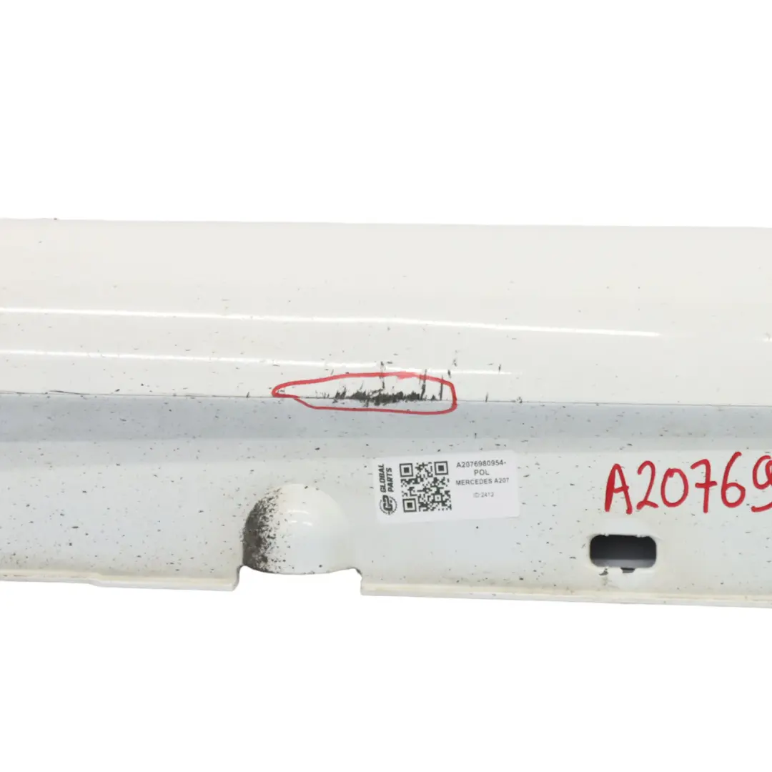 Mercedes A207 Cabrio Side Skirt Door Sill Cover Left N/S Polar Silver - 761