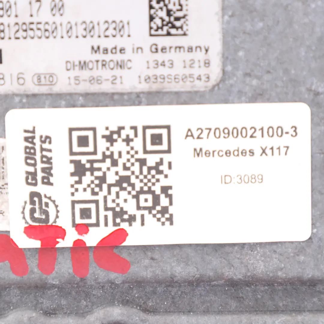 Mercedes X117 CLA250 270.920 4-Matic Komputer Sterownik Silnika A2709002100