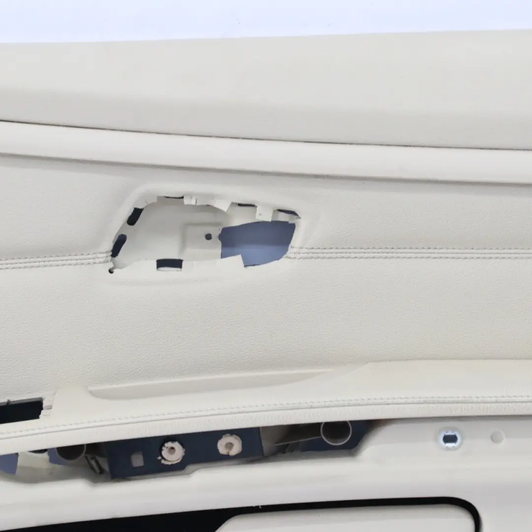 BMW E92 E93 Front Right O/S Door Card Lining Leather Cream Beige 7219048