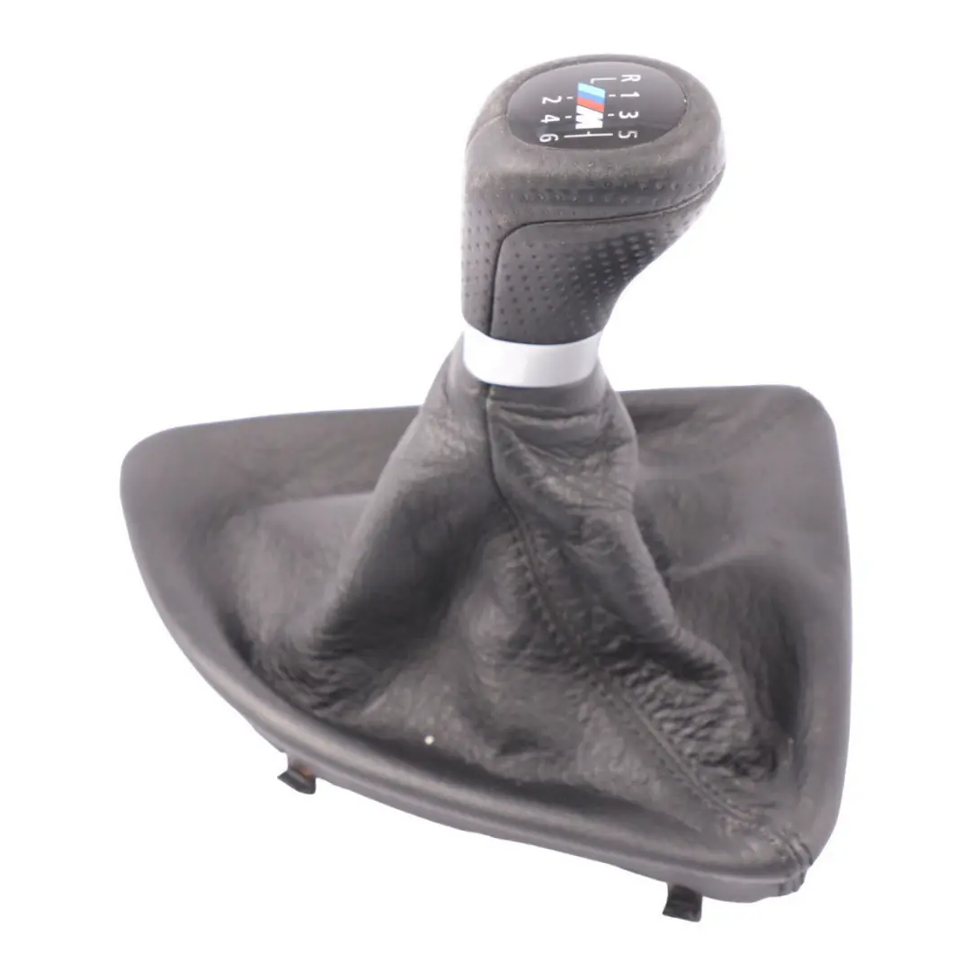 BMW E81 E82 E88 E87 LCI M-SPORT 6 Speed Gear Knob Gaiter Leather Black 8037305