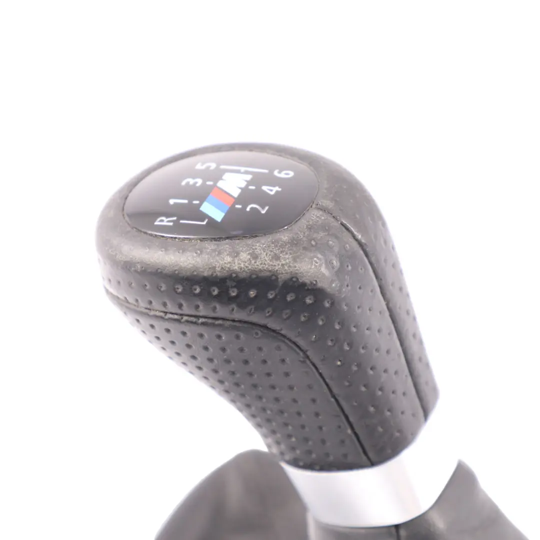 BMW E81 E82 E88 E87 LCI M-SPORT 6 Speed Gear Knob Gaiter Leather Black 8037305