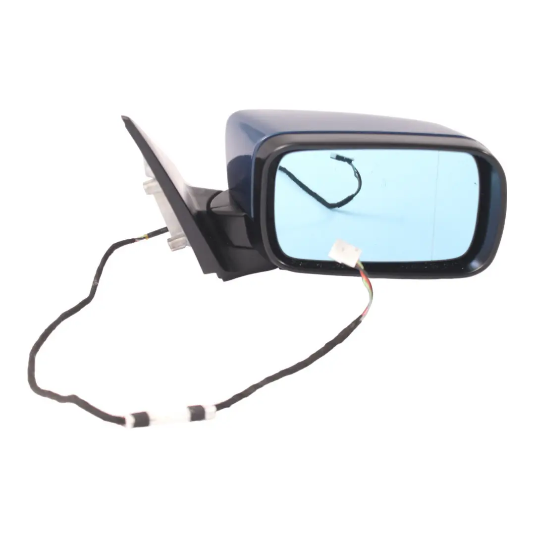 BMW E46 Wing Mirror Heated Outside Door Right O/S Topaz Blue Metallic - 364