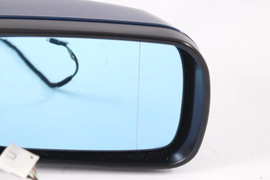 BMW E46 Wing Mirror Heated Outside Door Right O/S Topaz Blue Metallic - 364