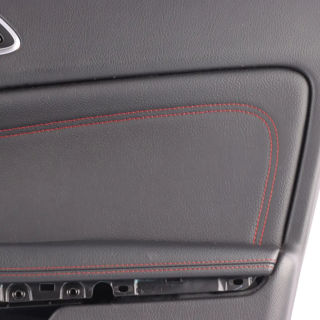 Front Door Card Mercedes W176 Right O/S Trim Panel Cover Leather Red Thread