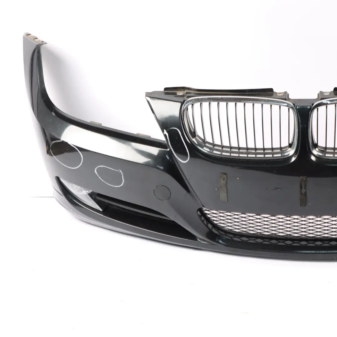 BMW E90 LCI Front Bumper Trim Panel Complete Black Sapphire Metallic - 475