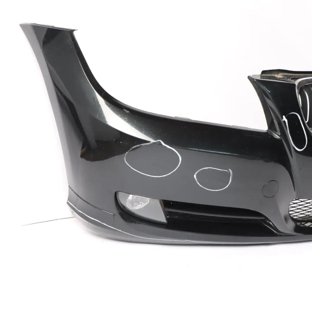 BMW E90 LCI Front Bumper Trim Panel Complete Black Sapphire Metallic - 475