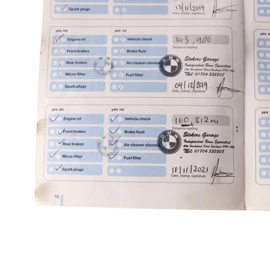 BMW E92 Service Booklet Owner's Handbook Instructions Pouch Case Wallet Set