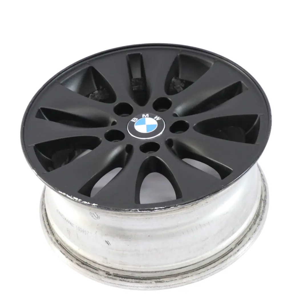 BMW E81 E82 E87 E88 Llanta aleación negra 16" radios en V 229 ET:44 7J 6774684