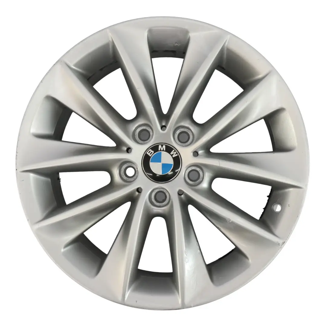 BMW F25 F26 Silberne Leichtmetallfelge 18" 8J ET:43 V Speiche 307 6787578