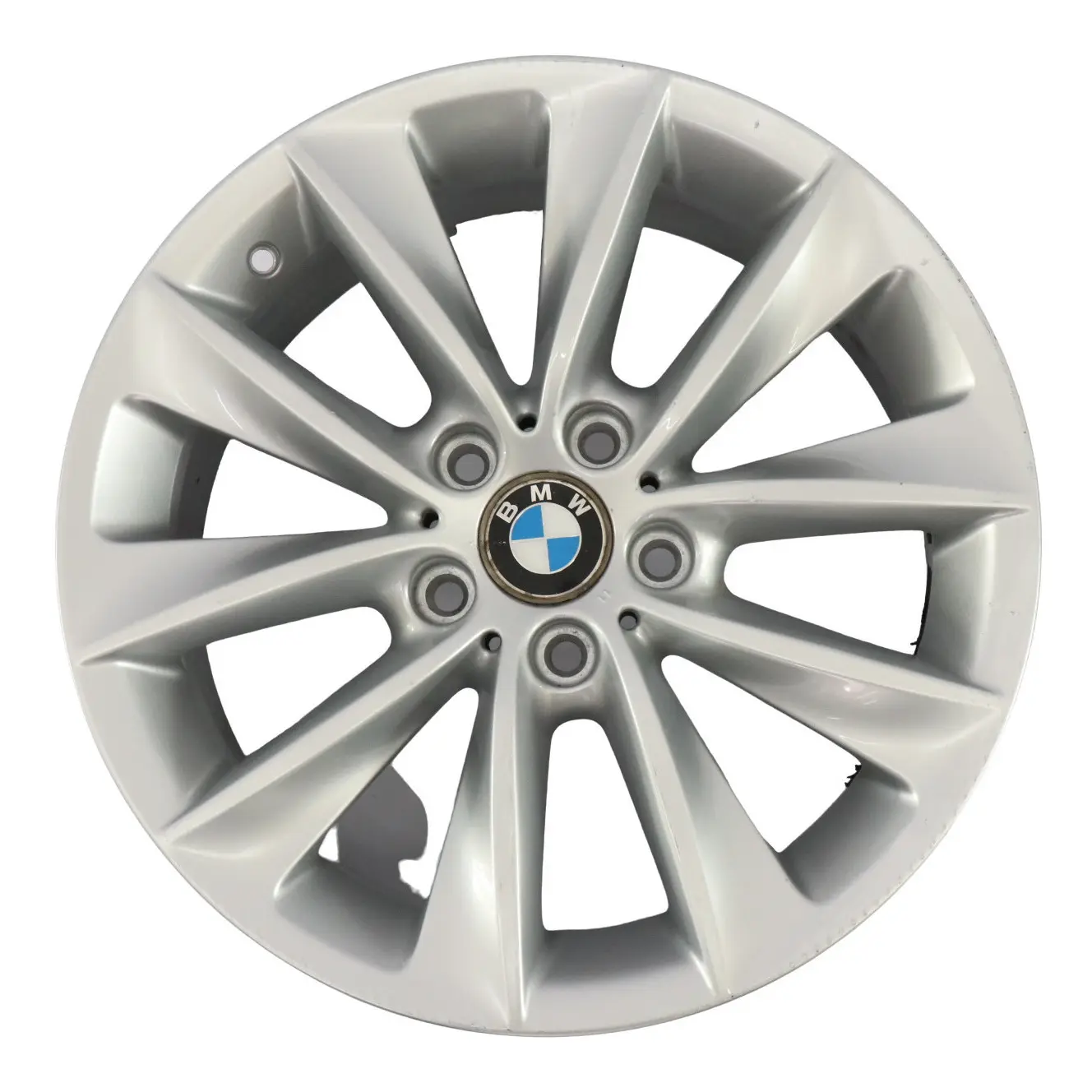 BMW F25 F26 Silberne Leichtmetallfelge 18" 8J ET:43 V Speiche 307 6787578