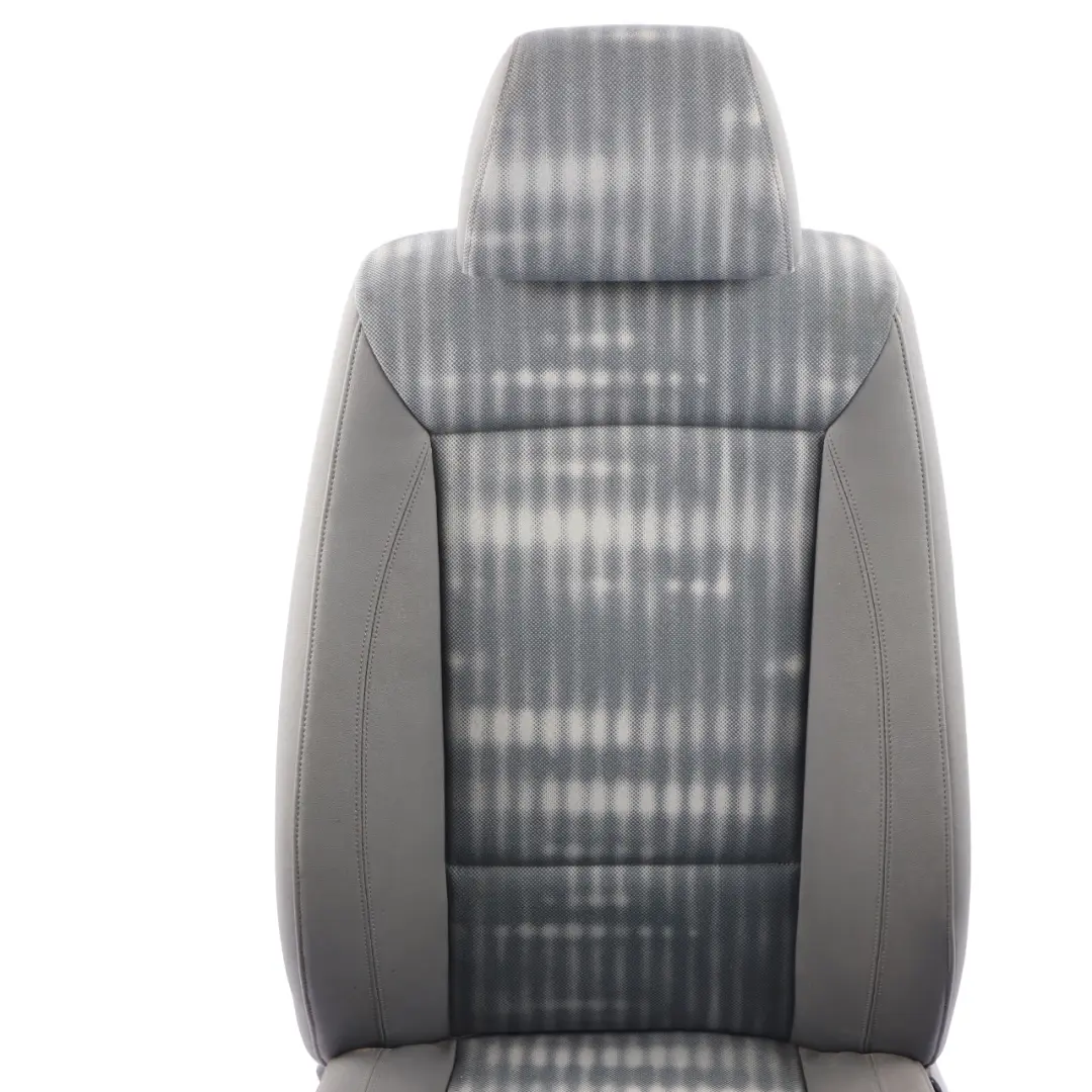 BMW 1 Series E87 Front Left N/S Cloth / Imitation Leather Seat Alaska Grey