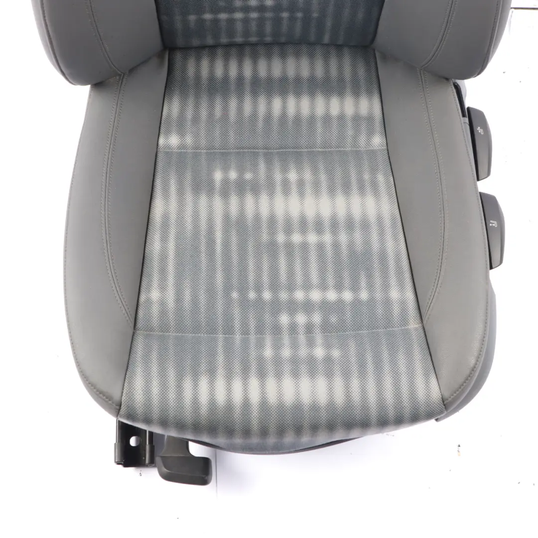 BMW 1 Series E87 Front Left N/S Cloth / Imitation Leather Seat Alaska Grey