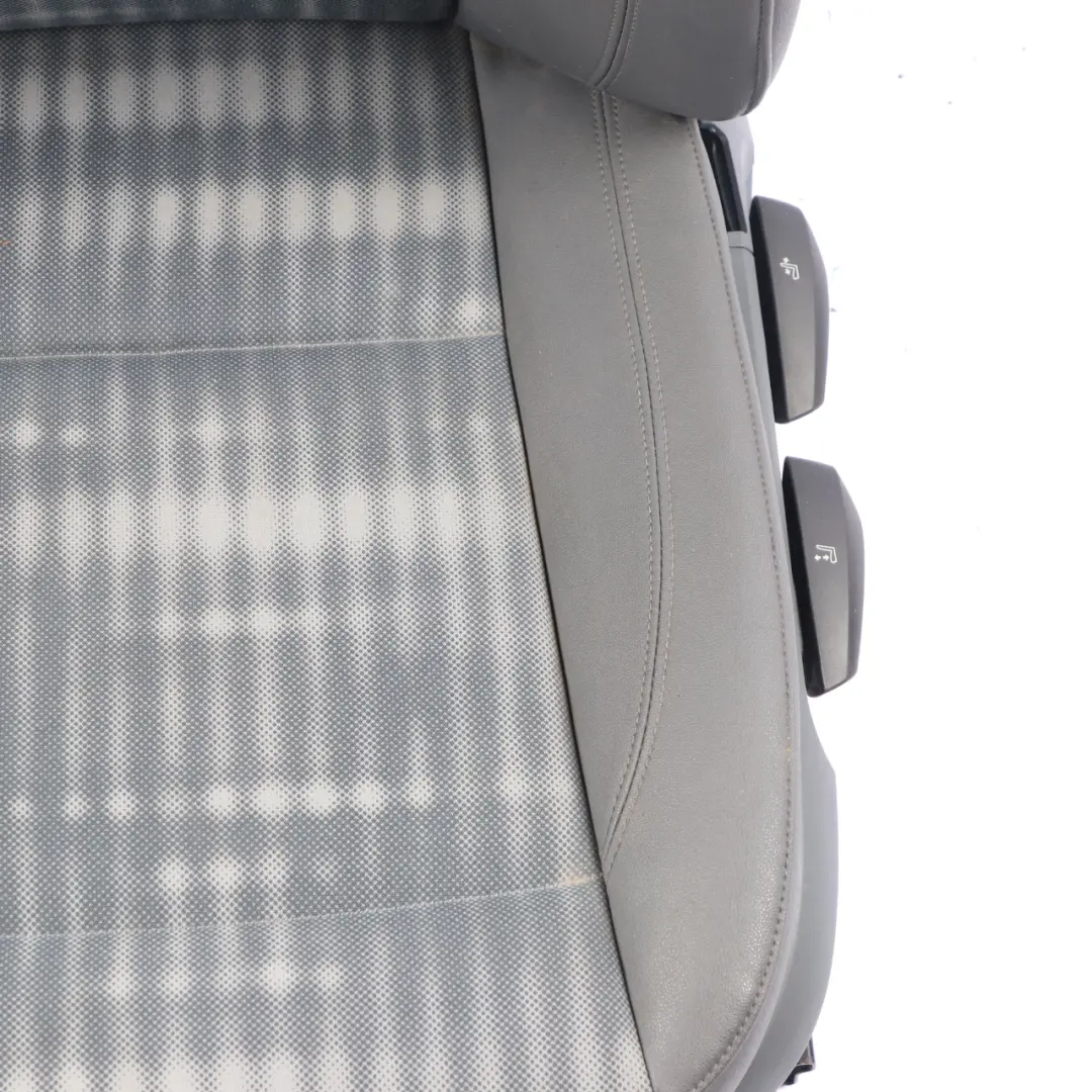 BMW 1 Series E87 Front Left N/S Cloth / Imitation Leather Seat Alaska Grey