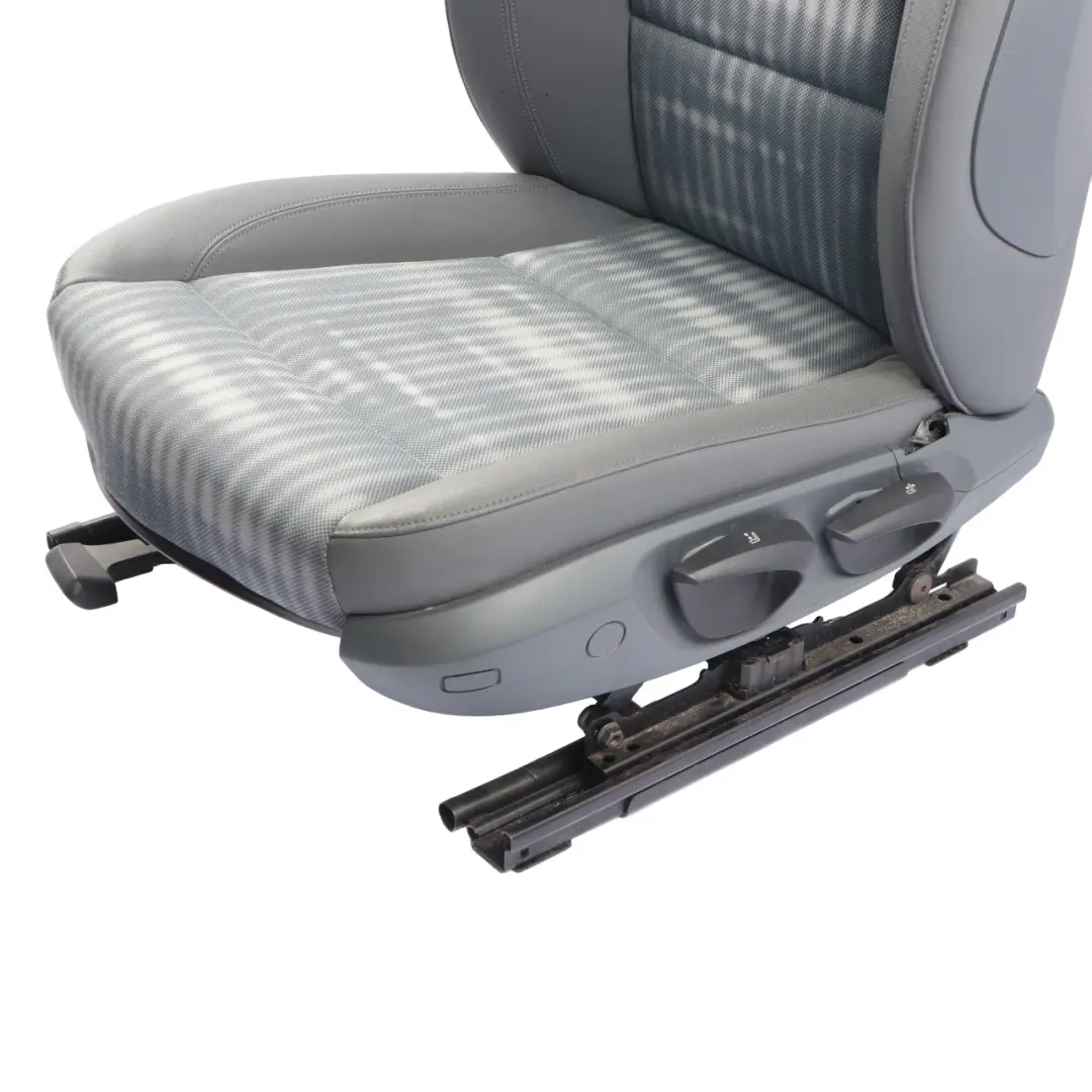 BMW 1 Series E87 Front Left N/S Cloth / Imitation Leather Seat Alaska Grey