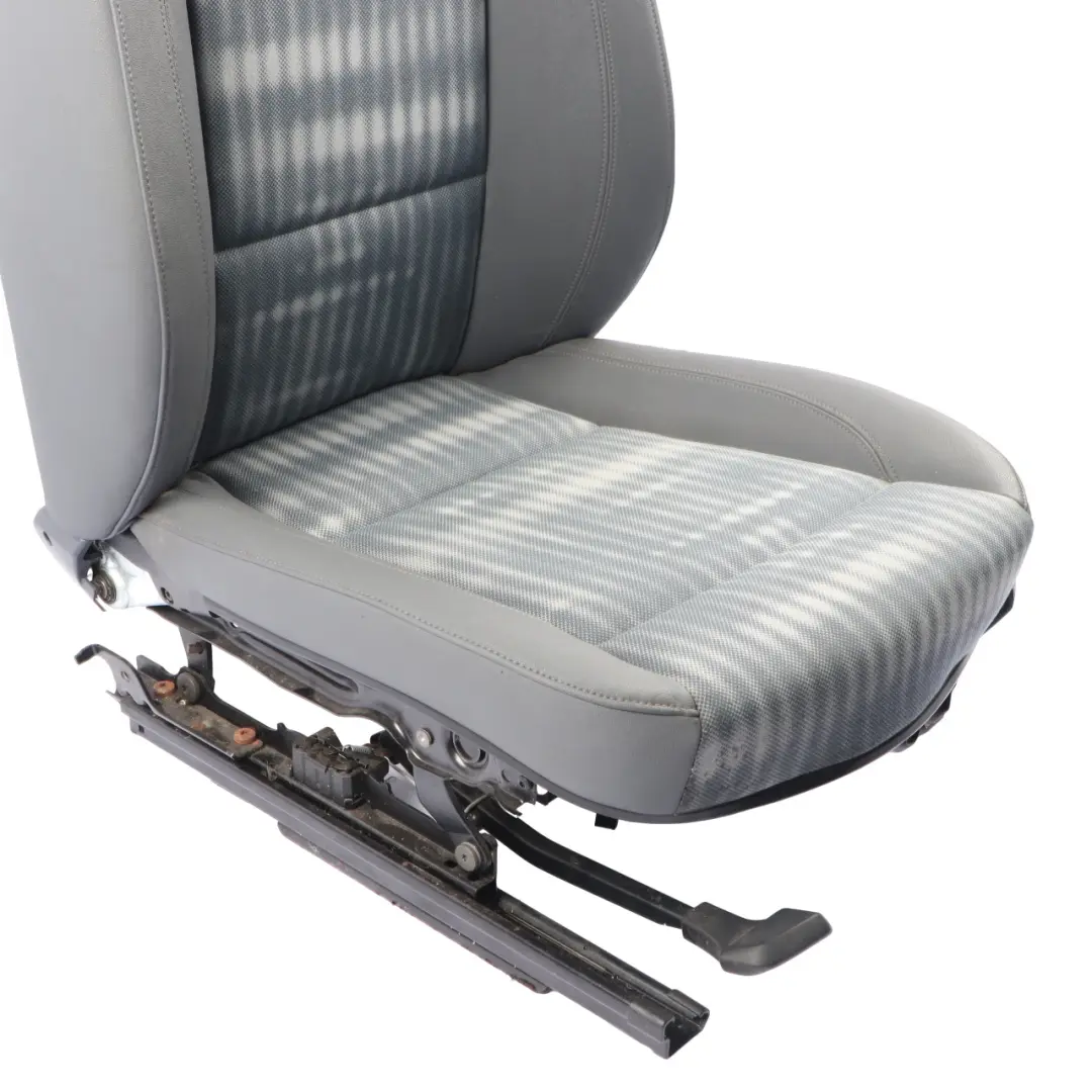 BMW 1 Series E87 Front Left N/S Cloth / Imitation Leather Seat Alaska Grey