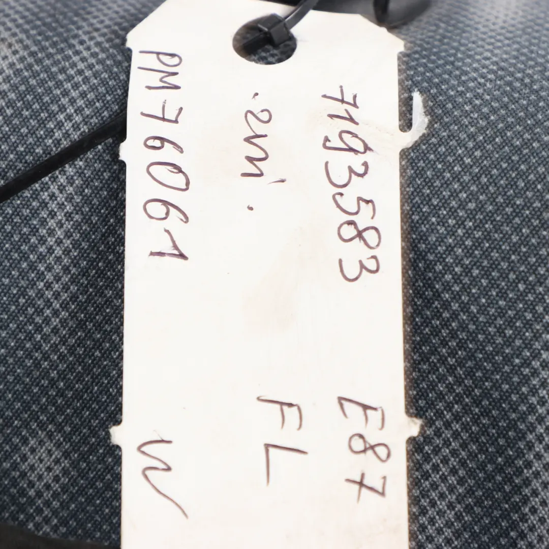 BMW 1 Series E87 Front Left N/S Cloth / Imitation Leather Seat Alaska Grey