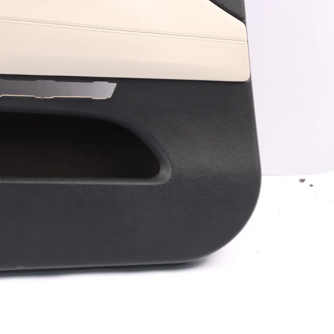 Door Card BMW F07 Front Left N/S Door Lining Trim Leather Ivory White 7260631