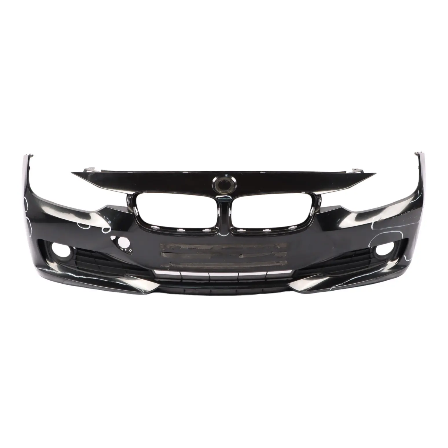 BMW F30 F31 Front Bumper Complete Trim Panel Black Sapphire Metallic - 475