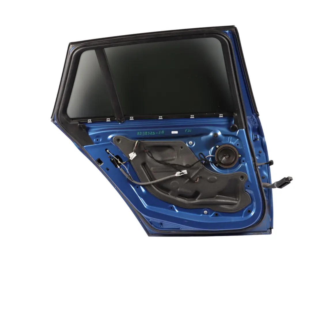 BMW F31 Touring Rear Left Door N/S Estorilblau Estoril Blue Metallic - B45